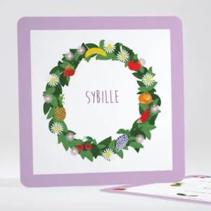 Faire-part de naissance Fleurs & fruits*Faire-part Elégant New