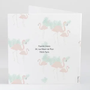 Faire-part de naissance Flamants*Faire-part Elégant New