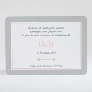 Faire-part de naissance Fleches et couronnes*Faire-part Elégant Outlet