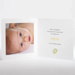Faire-part de naissance Floraison*Faire-part Elégant Discount