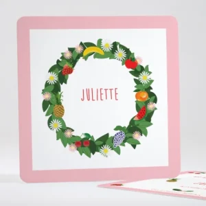 Faire-part de naissance Fleurs & fruits*Faire-part Elégant New