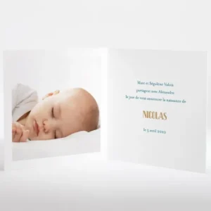 Faire-part de naissance Geometrie*Faire-part Elégant Online