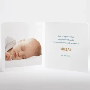 Faire-part de naissance Geometrie*Faire-part Elégant Online