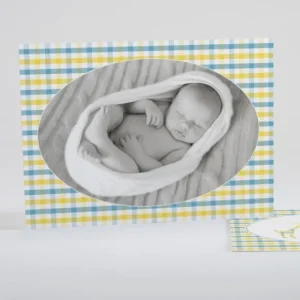 Faire-part de naissance Girafe petit vichy*Faire-part Elégant Sale