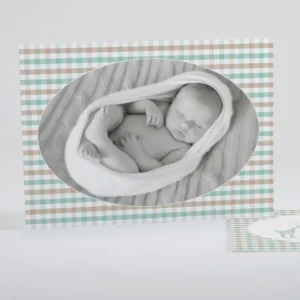 Faire-part de naissance Girafe petit vichy*Faire-part Elégant Sale