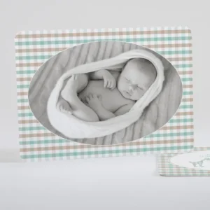 Faire-part de naissance Girafe petit vichy*Faire-part Elégant Sale