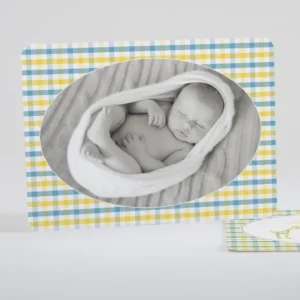 Faire-part de naissance Girafe petit vichy*Faire-part Elégant Sale
