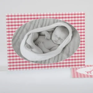 Faire-part de naissance Girafe petit vichy*Faire-part Elégant Sale