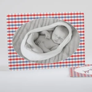 Faire-part de naissance Girafe petit vichy*Faire-part Elégant Sale