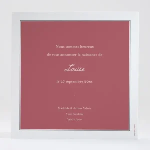 Faire-part de naissance Graminees*Faire-part Elégant Outlet