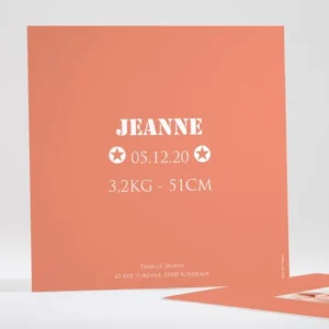 Faire-part de naissance Gris epure*Faire-part Elégant Online