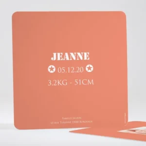 Faire-part de naissance Gris epure*Faire-part Elégant Online