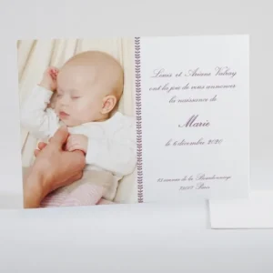 Faire-part de naissance Guirlande de feuilles*Faire-part Elégant Online