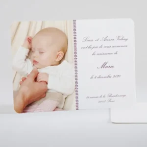 Faire-part de naissance Guirlande de feuilles*Faire-part Elégant Online