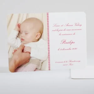 Faire-part de naissance Guirlande de feuilles*Faire-part Elégant Online
