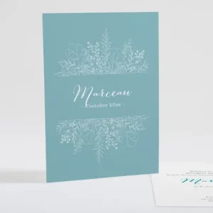Faire-part de naissance Hand flower*Faire-part Elégant New