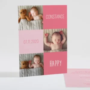 Faire-part de naissance Happy photos*Faire-part Elégant Sale