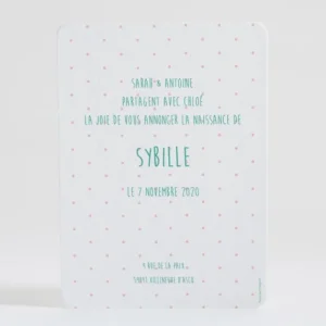 Faire-part de naissance Happy mosaique*Faire-part Elégant Clearance