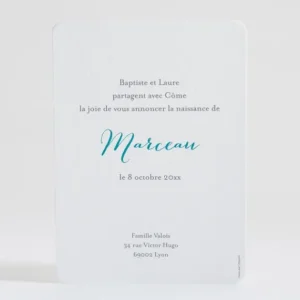 Faire-part de naissance Hand flower*Faire-part Elégant New