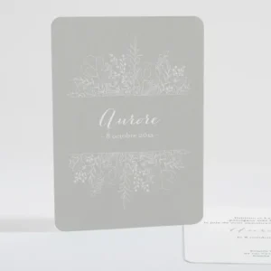 Faire-part de naissance Hand flower*Faire-part Elégant New