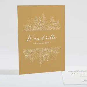Faire-part de naissance Hand flower*Faire-part Elégant New