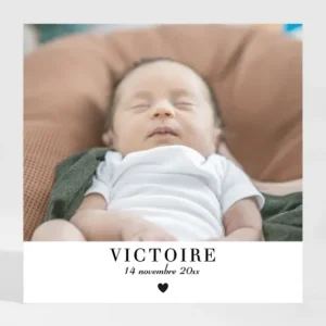 Faire-part de naissance Heart Magnet*Faire-part Elégant Best