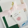 Faire-part de naissance Initiale Fille*Faire-part Elégant Sale