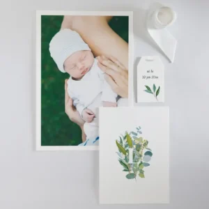 Faire-part de naissance Initiale Garcon*Faire-part Elégant Sale