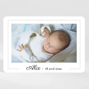Faire-part de naissance Inclination*Faire-part Elégant Hot
