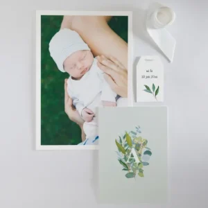 Faire-part de naissance Initiale Garcon*Faire-part Elégant Sale
