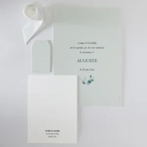 Faire-part de naissance Initiale Garcon*Faire-part Elégant Sale