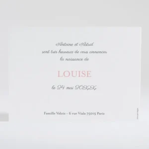 Faire-part de naissance In love*Faire-part Elégant Clearance