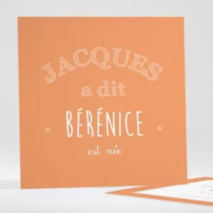 Faire-part de naissance Jacques a dit*Faire-part Elégant New