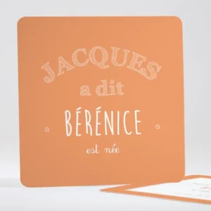 Faire-part de naissance Jacques a dit*Faire-part Elégant New