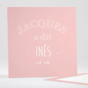 Faire-part de naissance Jacques a dit*Faire-part Elégant New