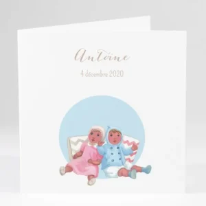 Faire-part de naissance Jolies poupees livret*Faire-part Elégant Fashion
