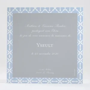 Faire-part de naissance Joli pattern*Faire-part Elégant Outlet