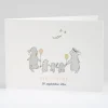 Faire-part de naissance Jolis lapins en famille 3 enfants*Faire-part Elégant Discount
