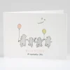 Faire-part de naissance Jolis lapins en famille 4 enfants*Faire-part Elégant Hot