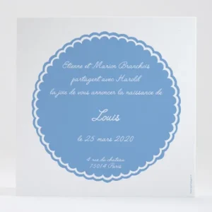 Faire-part de naissance Joli medaillon ourson*Faire-part Elégant Online
