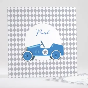 Faire-part de naissance Jolie voiture d'antan*Faire-part Elégant Fashion