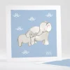 Faire-part de naissance Jolis elephants sans photo*Faire-part Elégant New