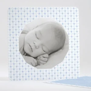 Faire-part de naissance Jolies etoiles bicolores*Faire-part Elégant Online