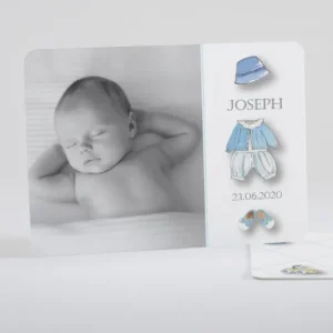 Faire-part de naissance Jolie tenue chic Garcon*Faire-part Elégant Clearance