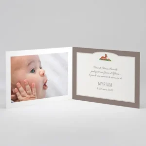 Faire-part de naissance Joli faon photo*Faire-part Elégant Online