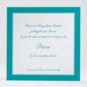 Faire-part de naissance Joli medaillon monogramme*Faire-part Elégant Hot