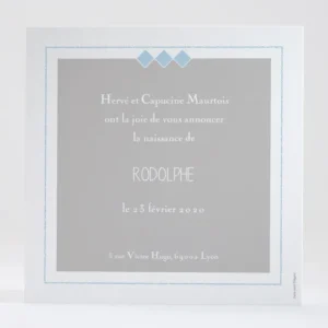 Faire-part de naissance Jolis elephants tendance*Faire-part Elégant Fashion