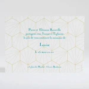 Faire-part de naissance Joli faon sans photo*Faire-part Elégant Online