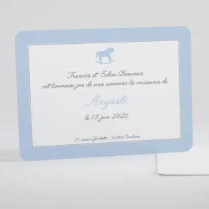 Faire-part de naissance Joli cheval a bascule*Faire-part Elégant Fashion