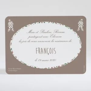 Faire-part de naissance Joli clown liberty*Faire-part Elégant New